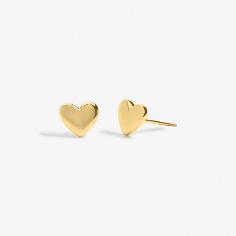 Mini Charms Heart Earrings In Gold-Tone Plating