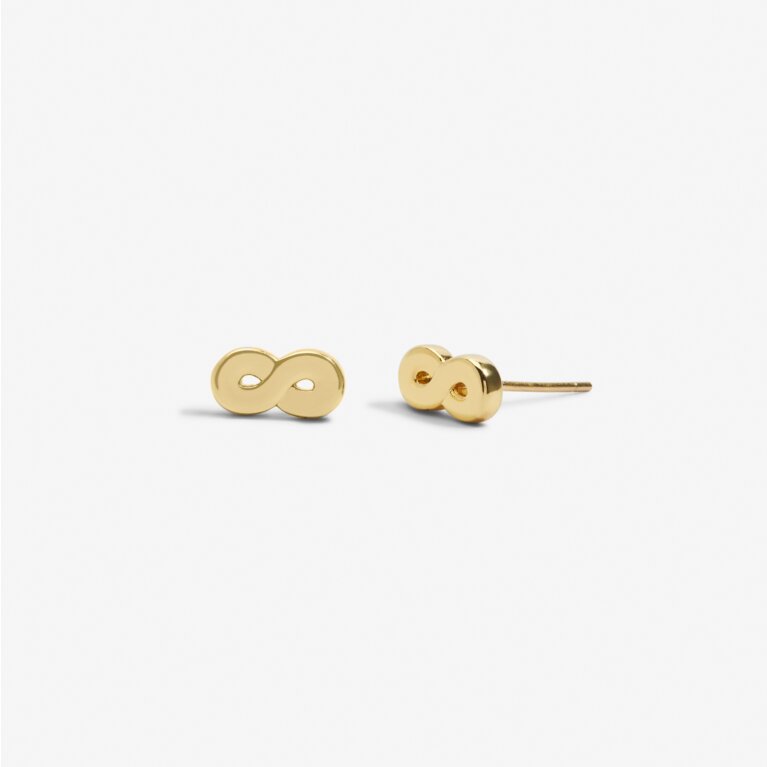 Mini Charms Infinity Earrings In Gold-Tone Plating