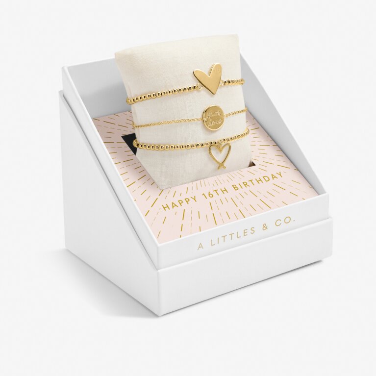 Celebrate You Gift Box 'Happy 16th Birthday' In Gold-Tone Plating