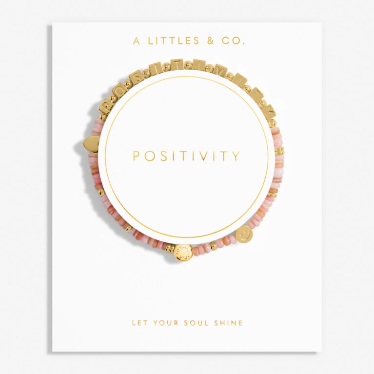 Happy Little Moments 'Positivity' Bracelet In Silver Plating