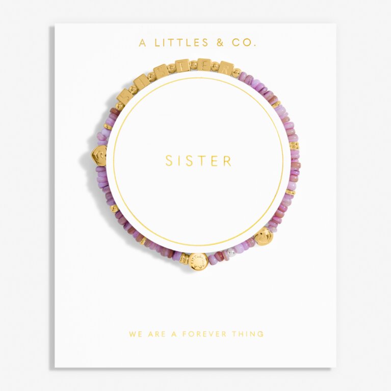 Happy Little Moments 'Sister' Bracelet In Silver Plating