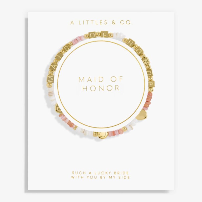 Bridal Happy Little Moments 'Maid Of Honor' Bracelet In Gold-Tone Plating