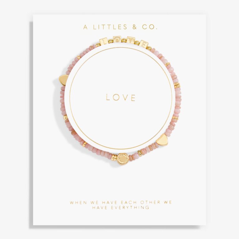 Bridal Happy Little Moments 'Love' Bracelet In Gold-Tone Plating
