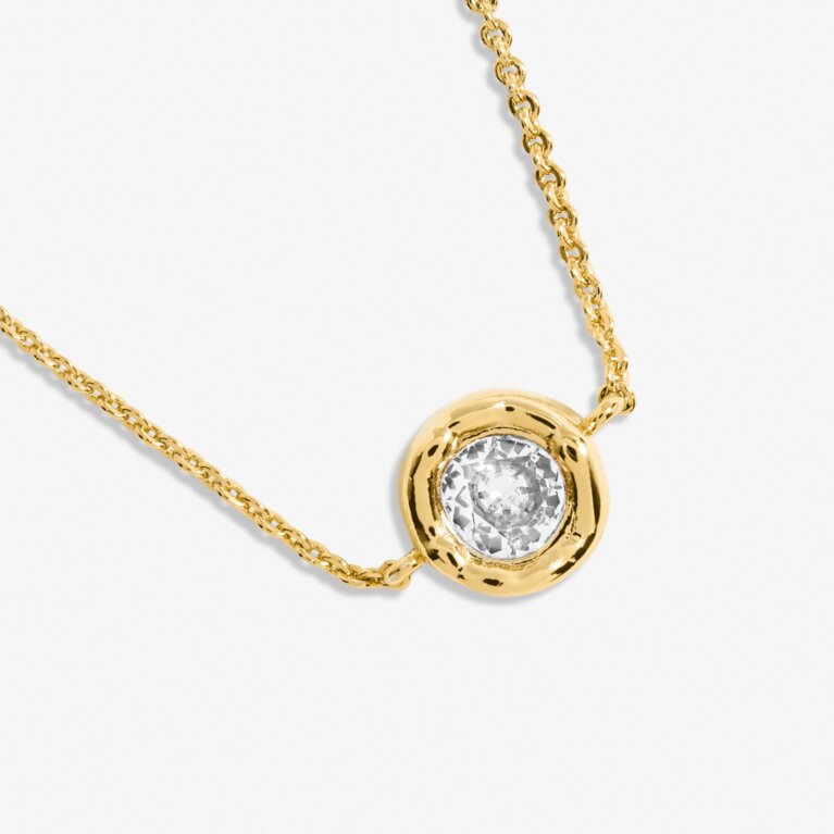 Solaria Necklace In Cubic Zirconia And Gold-Tone Plating