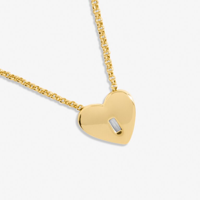 Gem Glow Heart Necklace In Cubic Zirconia And Gold-Tone Plating