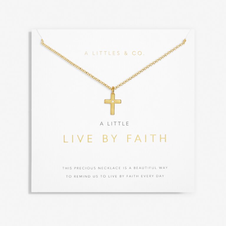 A Little 'Live By Faith' Necklace In Gold-Tone Plating