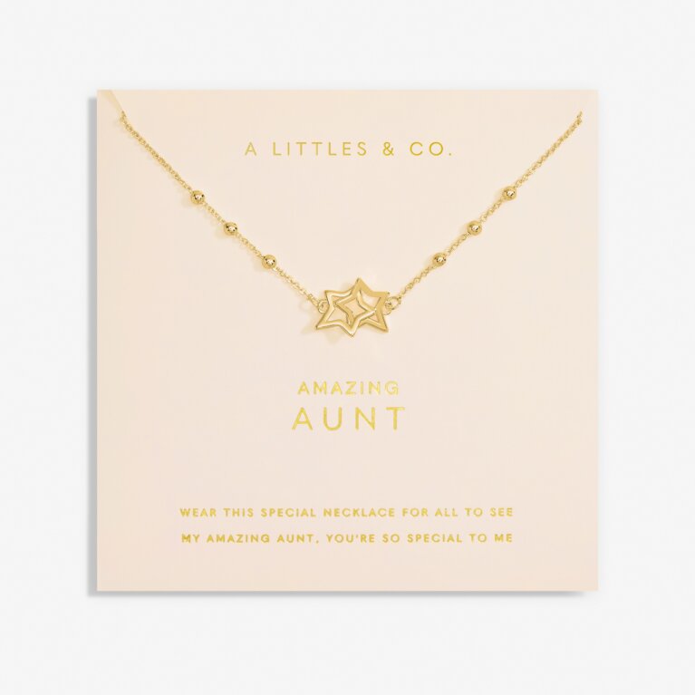 Forever Yours 'Amazing Aunt' Necklace In Gold-Tone Plating