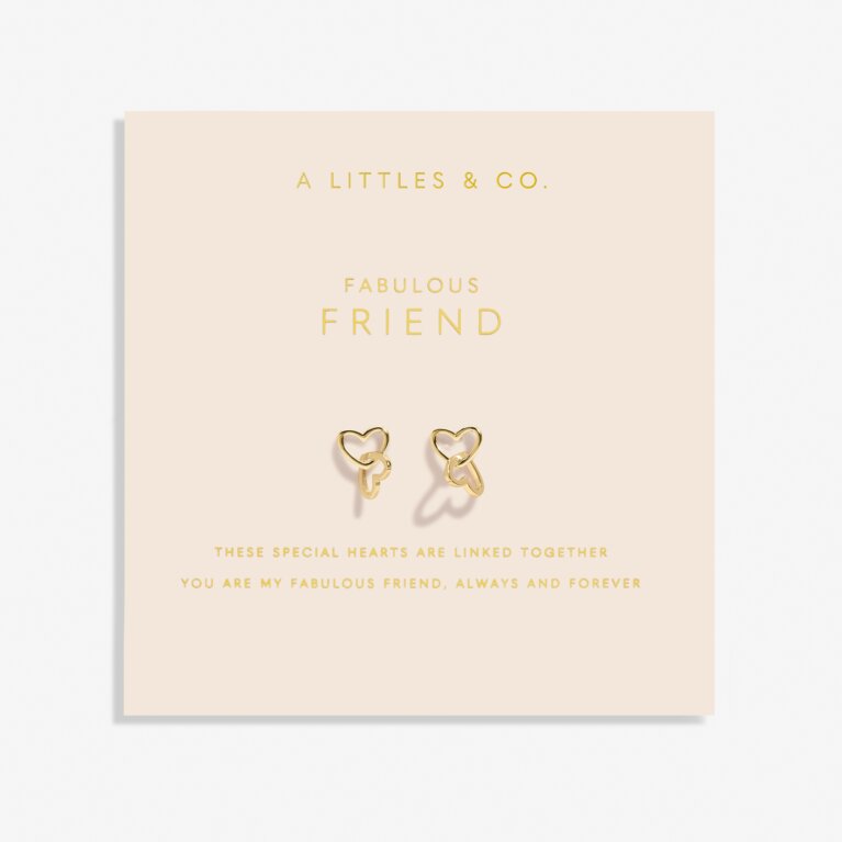Forever Yours 'Fabulous Friend' Earrings In Gold-Tone Plating