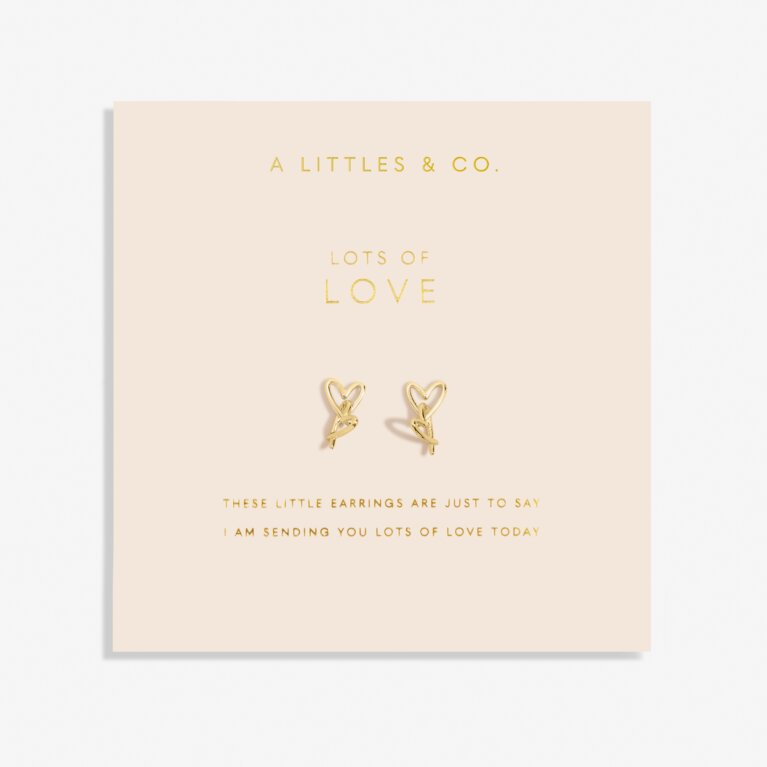 Forever Yours 'Lots Of Love' Earrings In Gold-Tone Plating