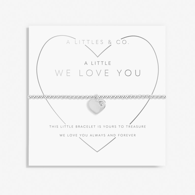Children's A Little 'We Love You' Bracelet in Silver Plating