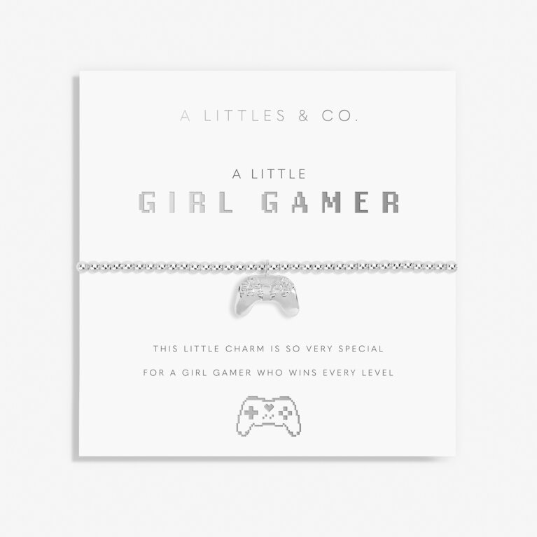 Children's A Little 'Girl Gamer' Bracelet in Silver Plating