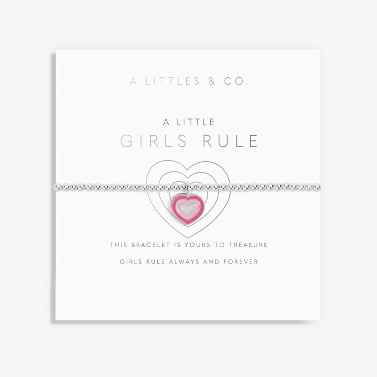 Kid's A Little 'Girls Rule' Bracelet in Silver Plating