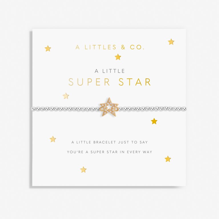 Children's A Little 'Super Star' Bracelet in Silver Plating