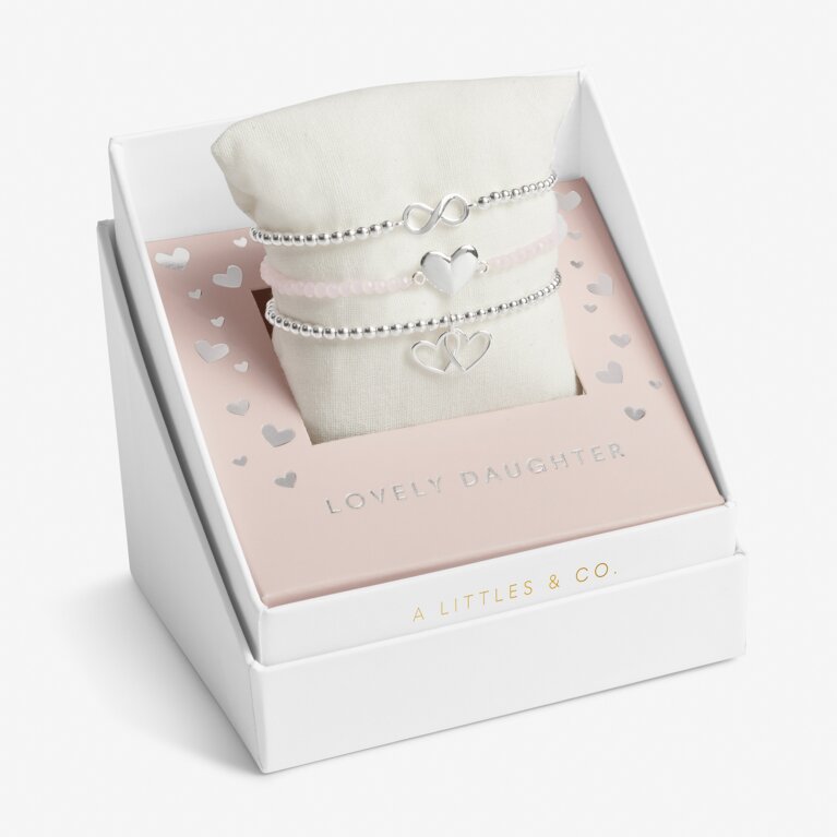Kid's Celebrate You 'Lovely Daughter' Bracelet Gift Box in Silver Plating