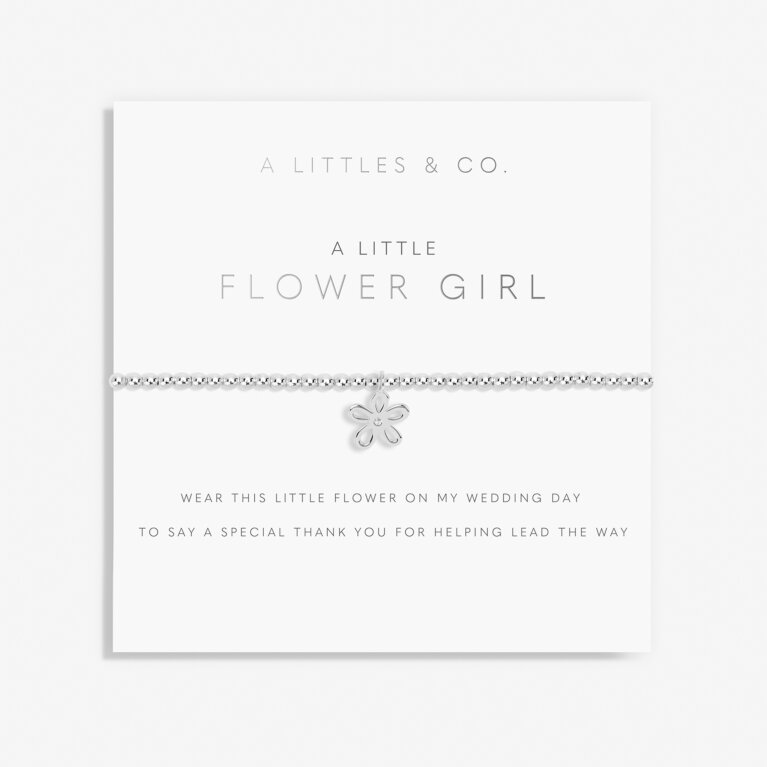 Children's A Little 'Flower Girl' Bracelet in Silver Plating
