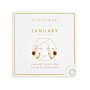January' Birthstone Hoop Earrings In Gold-Tone Plating