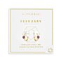 February' Birthstone Hoop Earrings In Gold-Tone Plating